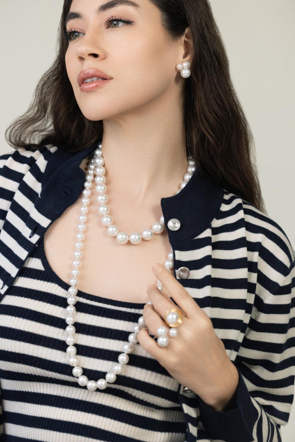 White South Sea Strand Necklace-WHITE GOLD-33-JEWELRYFINE JEWELNECKLACE O-ASSAEL