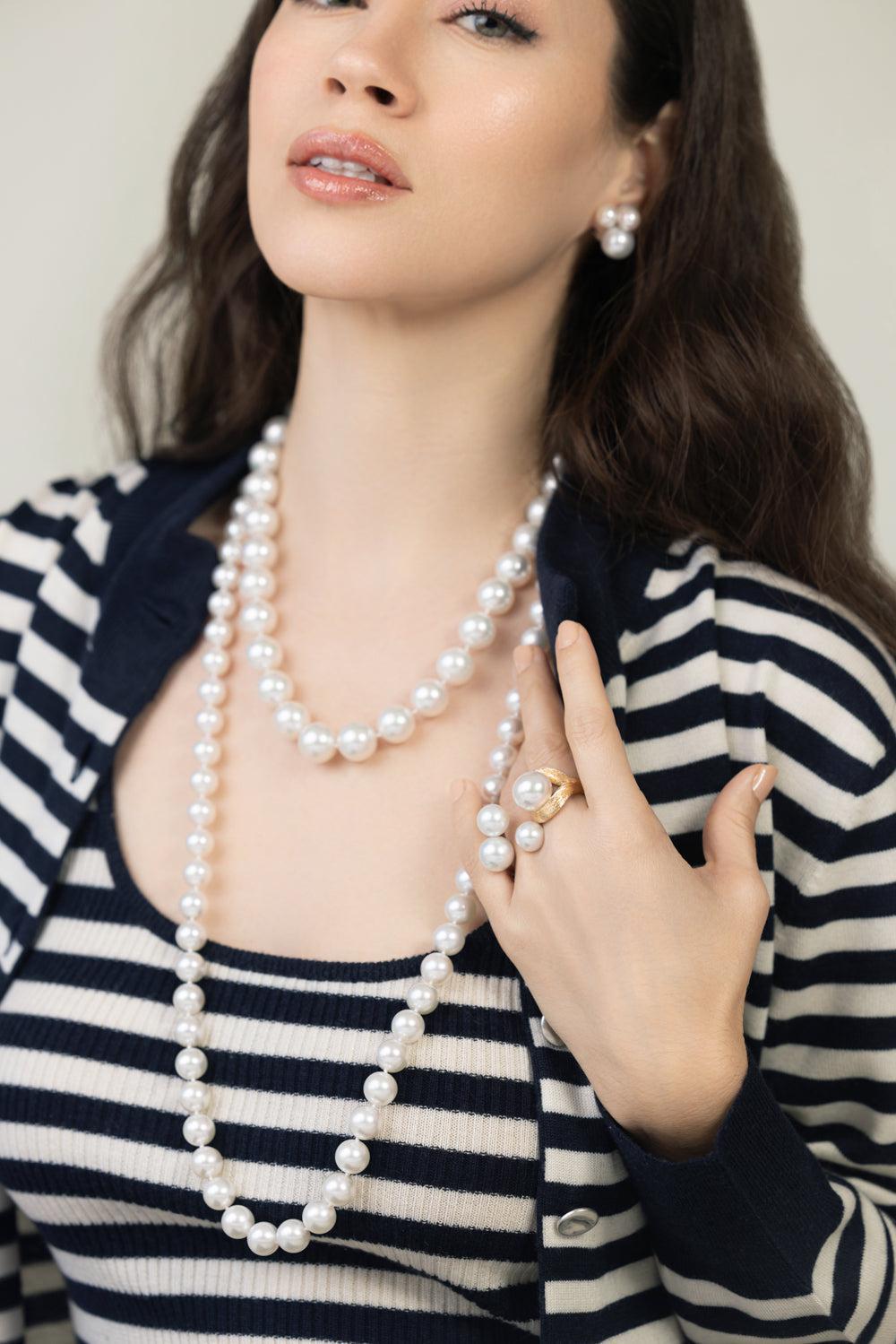 White South Sea Strand Necklace-WHITE GOLD-33-JEWELRYFINE JEWELNECKLACE O-ASSAEL