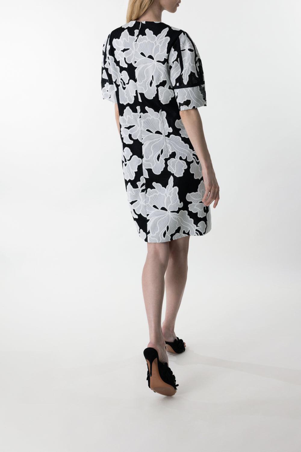 Floral Embroidered Tunic Dress-IVORY-4-CLOTHINGDRESSCOCKTAIL-LELA ROSE