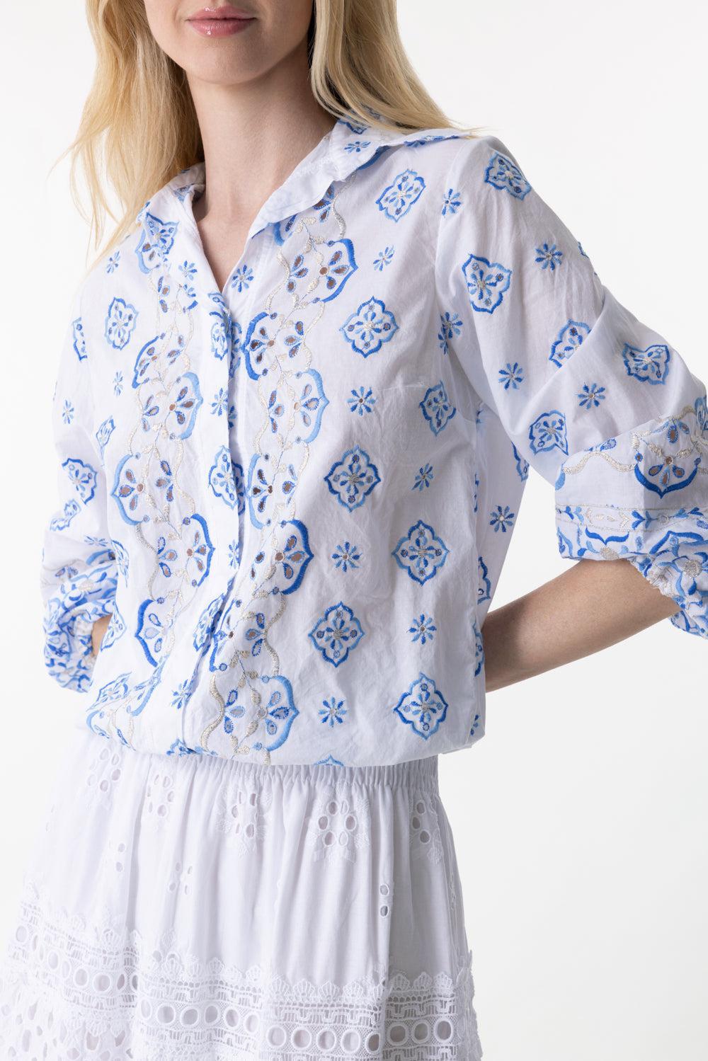 Saona Top-BLUE-XS-CLOTHINGTOPBLOUSE-TEMPTATION POSITANO