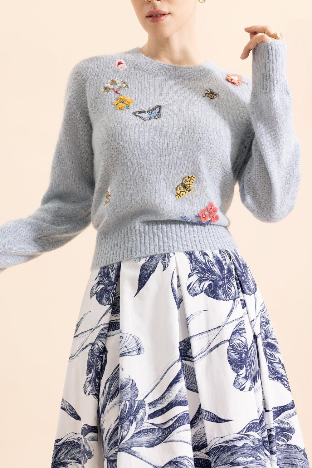 Crew Neck Jumper-SKY BLUE-XS-CLOTHINGTOPCARDIGAN-ERDEM