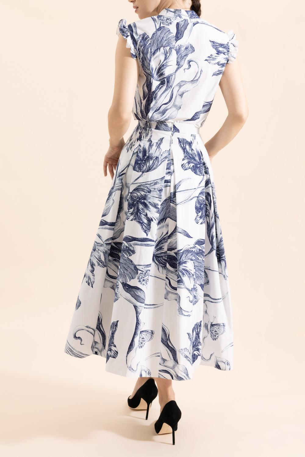 Botanical Pleated Midi Skirt-BTNCLIVO-2-CLOTHINGSKIRTMIDI-ERDEM