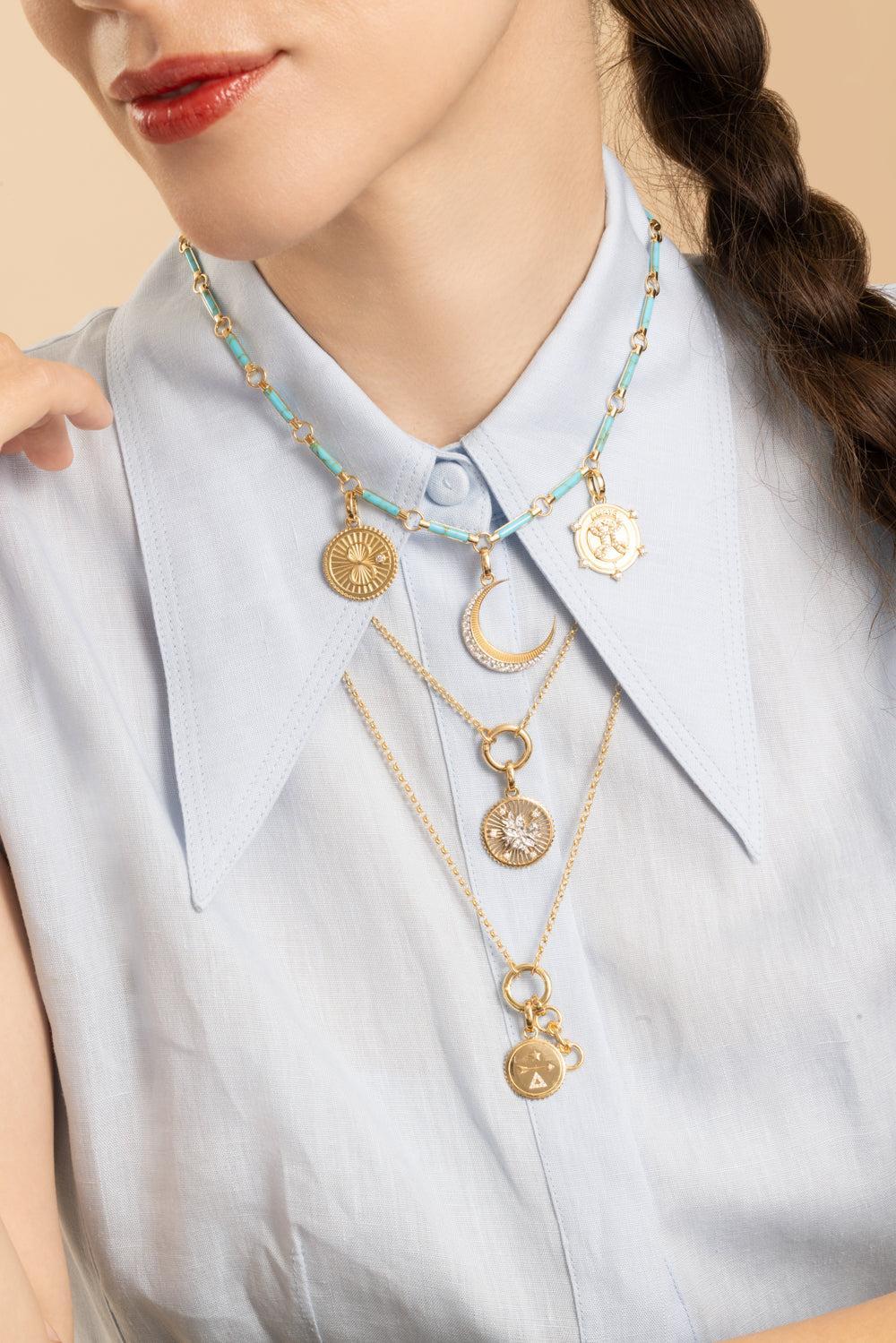 Small Knot Extension Link-YELLOW GOLD-JEWELRYFINE JEWELPENDANT-FOUNDRAE