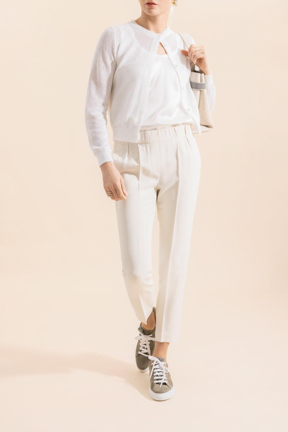 Classic Pull On Pant - Chalk-WHITE-36-CLOTHINGPANTCASUAL-BRUNELLO CUCINELLI