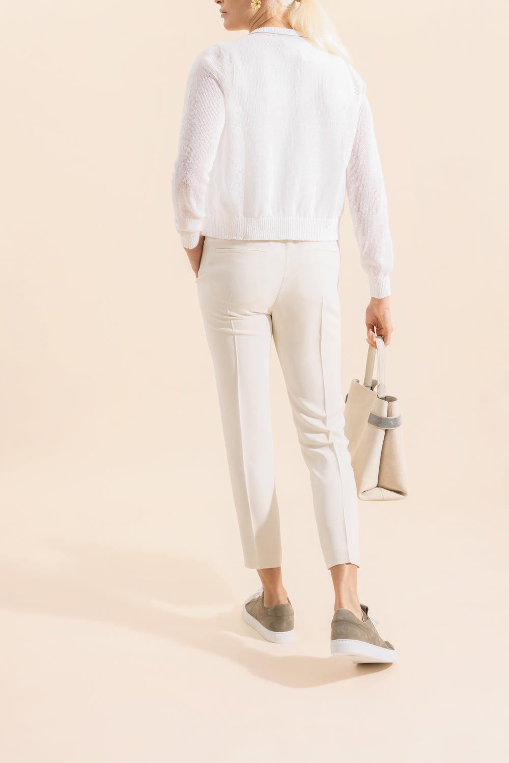 Linen Silk Paillette Cropped Cardigan-WHITE-XS-CLOTHINGTOPCARDIGAN-BRUNELLO CUCINELLI