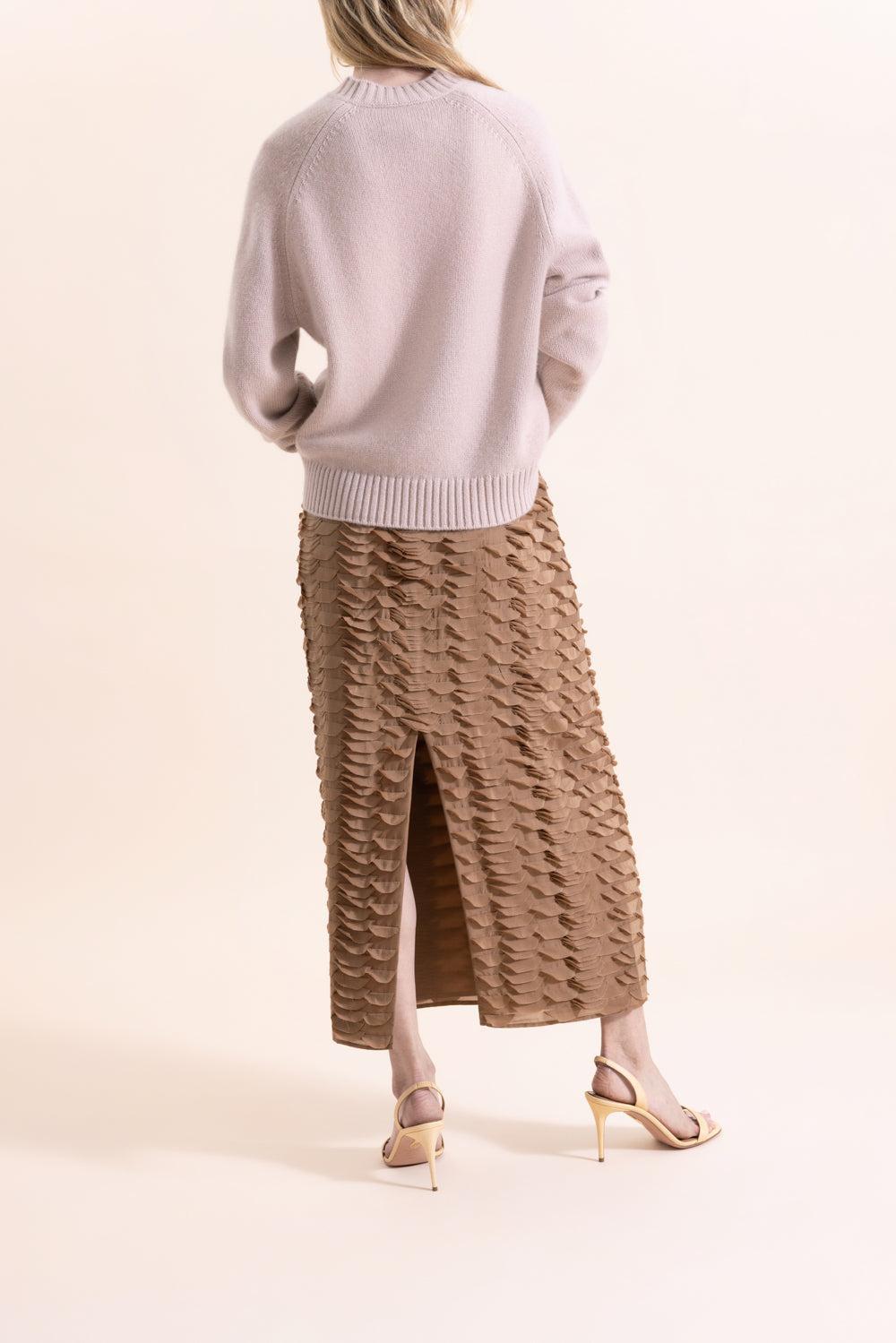 Sylkie Skirt - Toasted Coconut-BROWN-2-CLOTHINGSKIRTMAXI-TWP