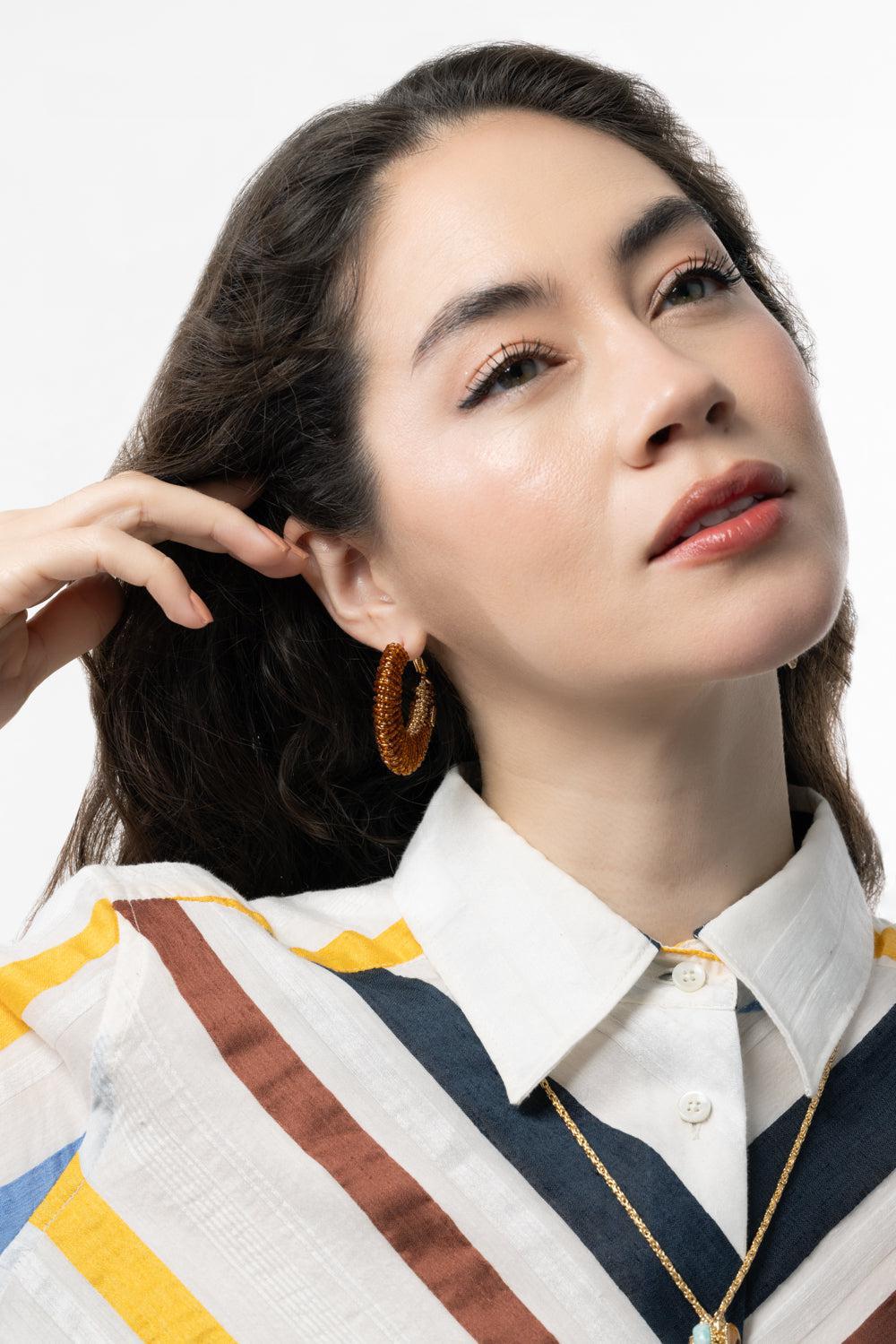 Large Izzia Earrings-BROWN-JEWELRYBOUTIQUEEARRING-GAS BIJOUX