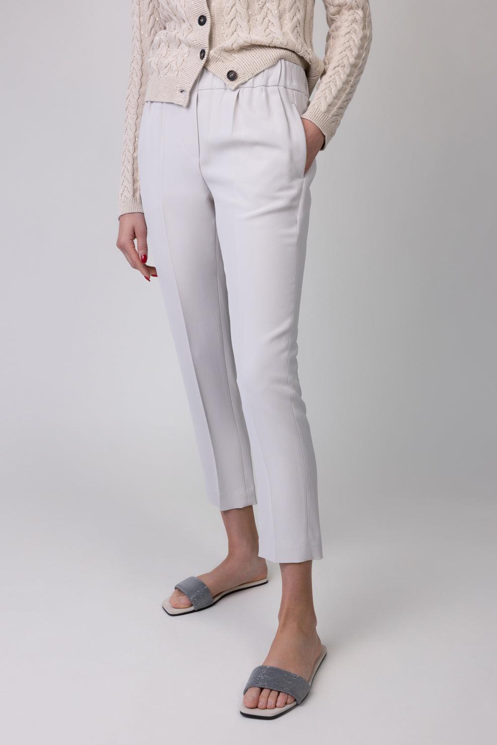 Classic Pull On Pant - Ice-ICE-36-CLOTHINGPANTCASUAL-BRUNELLO CUCINELLI