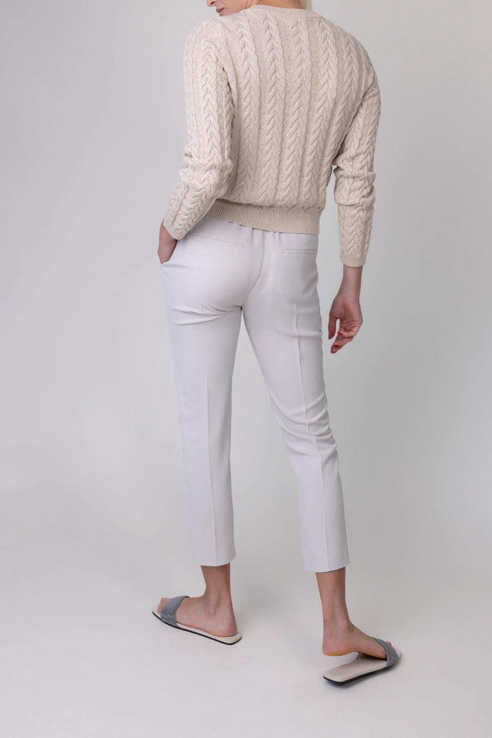 Dazzling Double Cable Cardigan-BUTTER-XS-CLOTHINGTOPCARDIGAN-BRUNELLO CUCINELLI