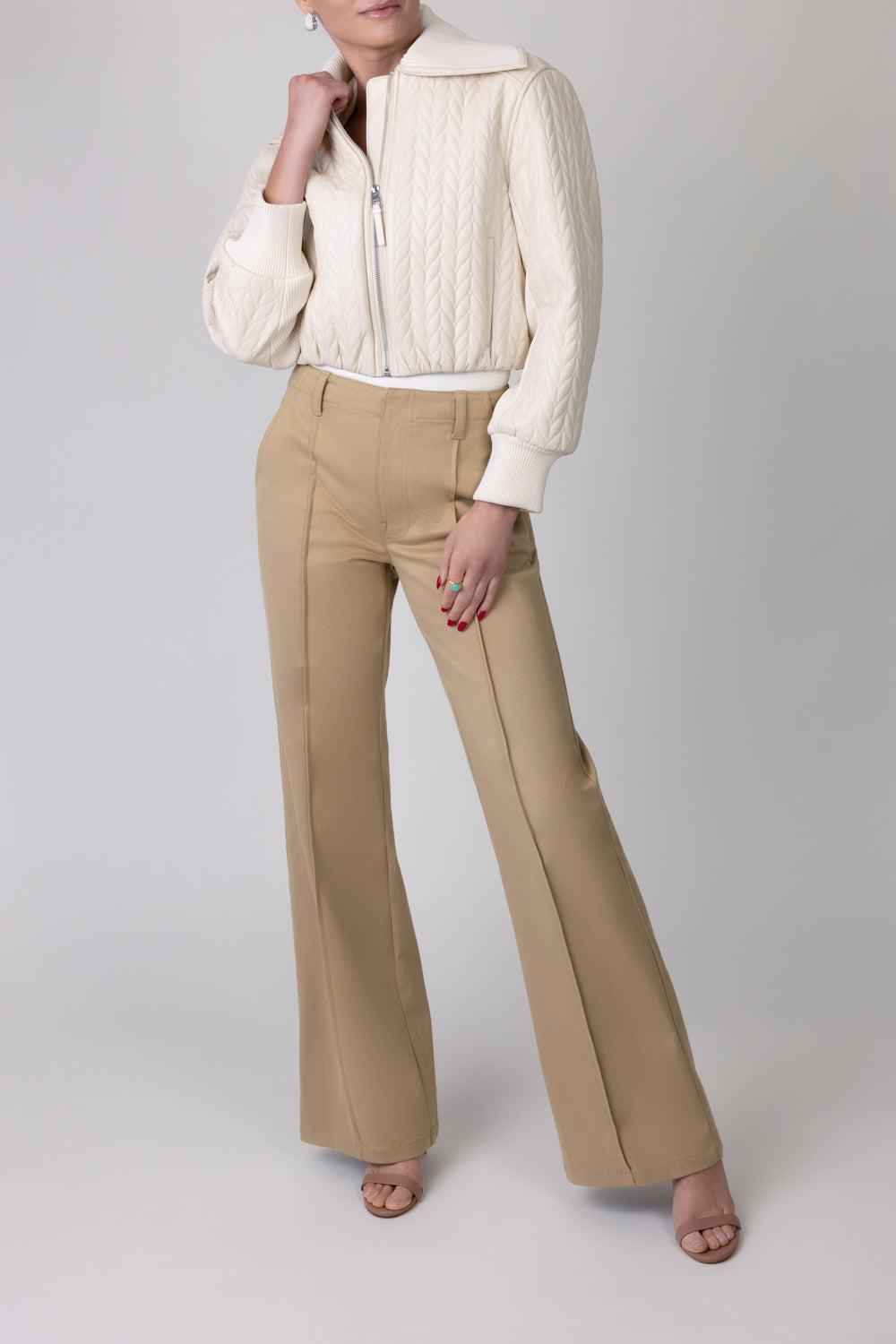 Ansel Trouser - Khaki-KHAKI-2-CLOTHINGPANTWIDE LEG-SIMKHAI