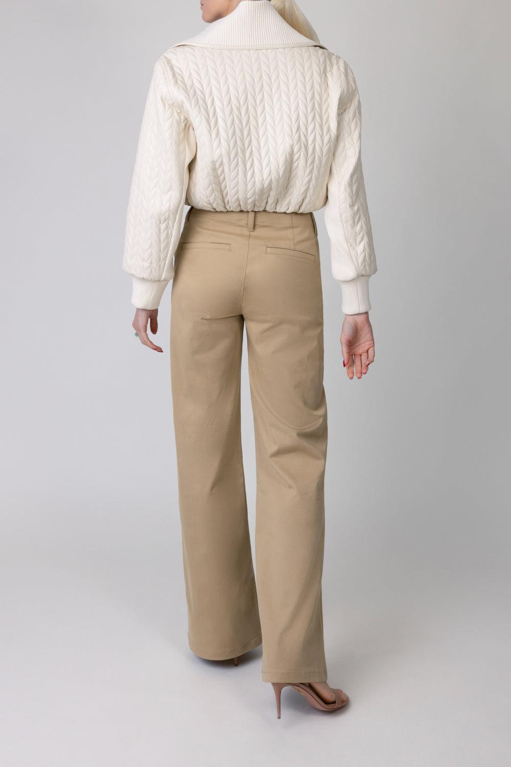 Ansel Trouser - Khaki-KHAKI-2-CLOTHINGPANTWIDE LEG-SIMKHAI
