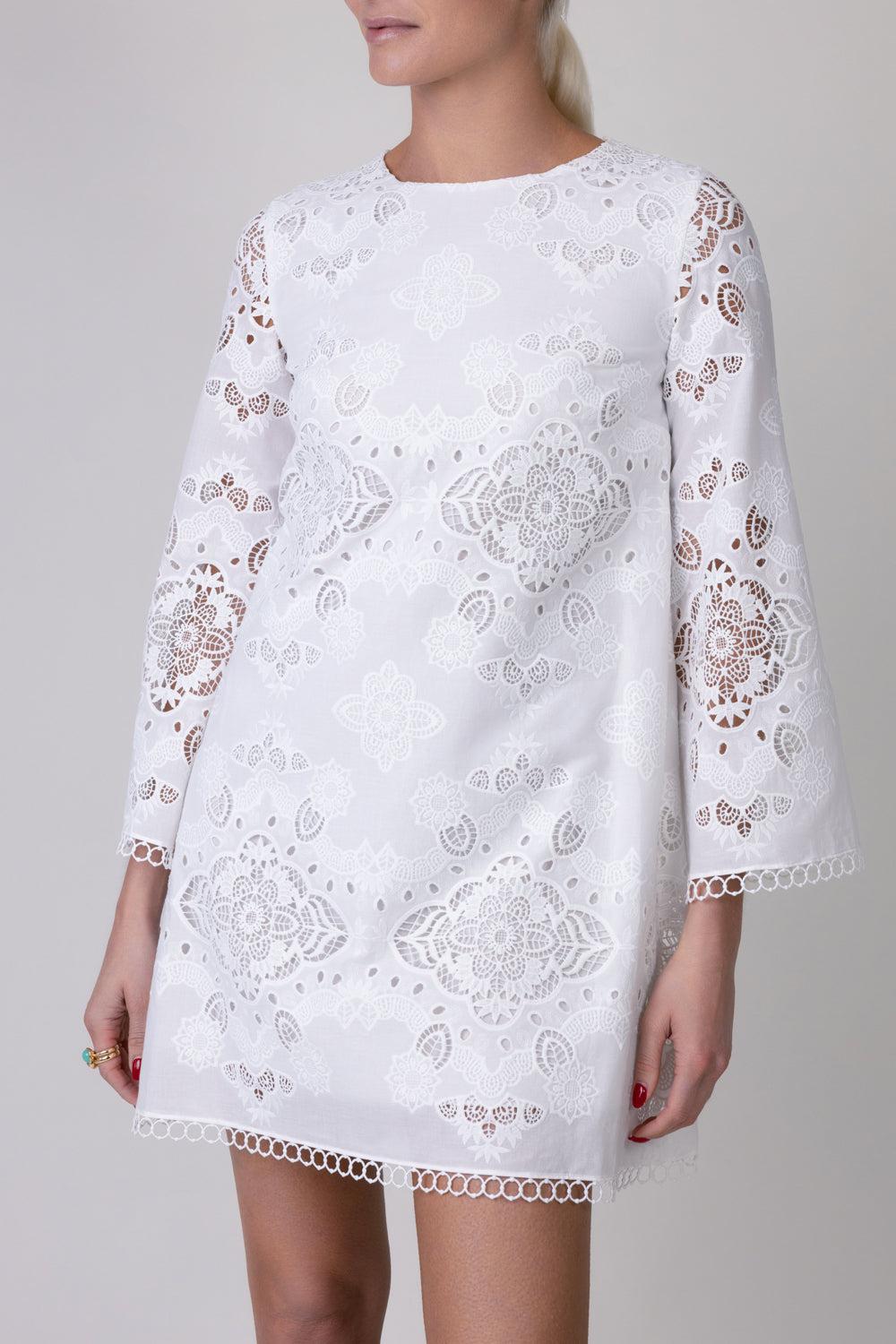 Stevie Dress - Ivory-IVORY-2-CLOTHINGDRESSCASUAL-BORGO DE NOR