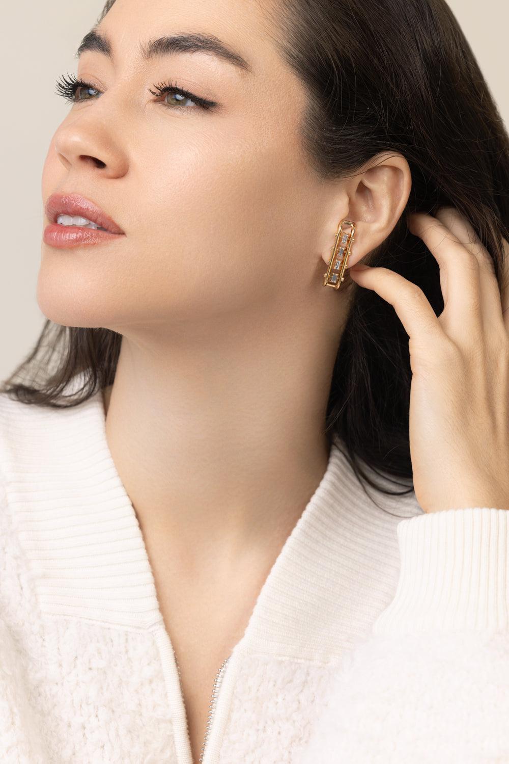 Diamond Earrings-YELLOW GOLD-JEWELRYFINE JEWELEARRING-DENISE CASSOU