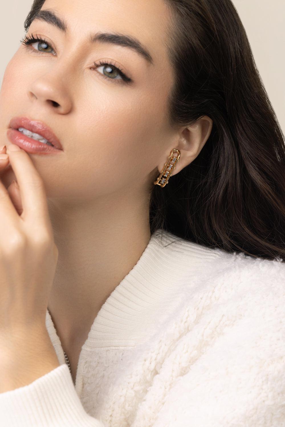 Diamond Earrings-YELLOW GOLD-JEWELRYFINE JEWELEARRING-DENISE CASSOU