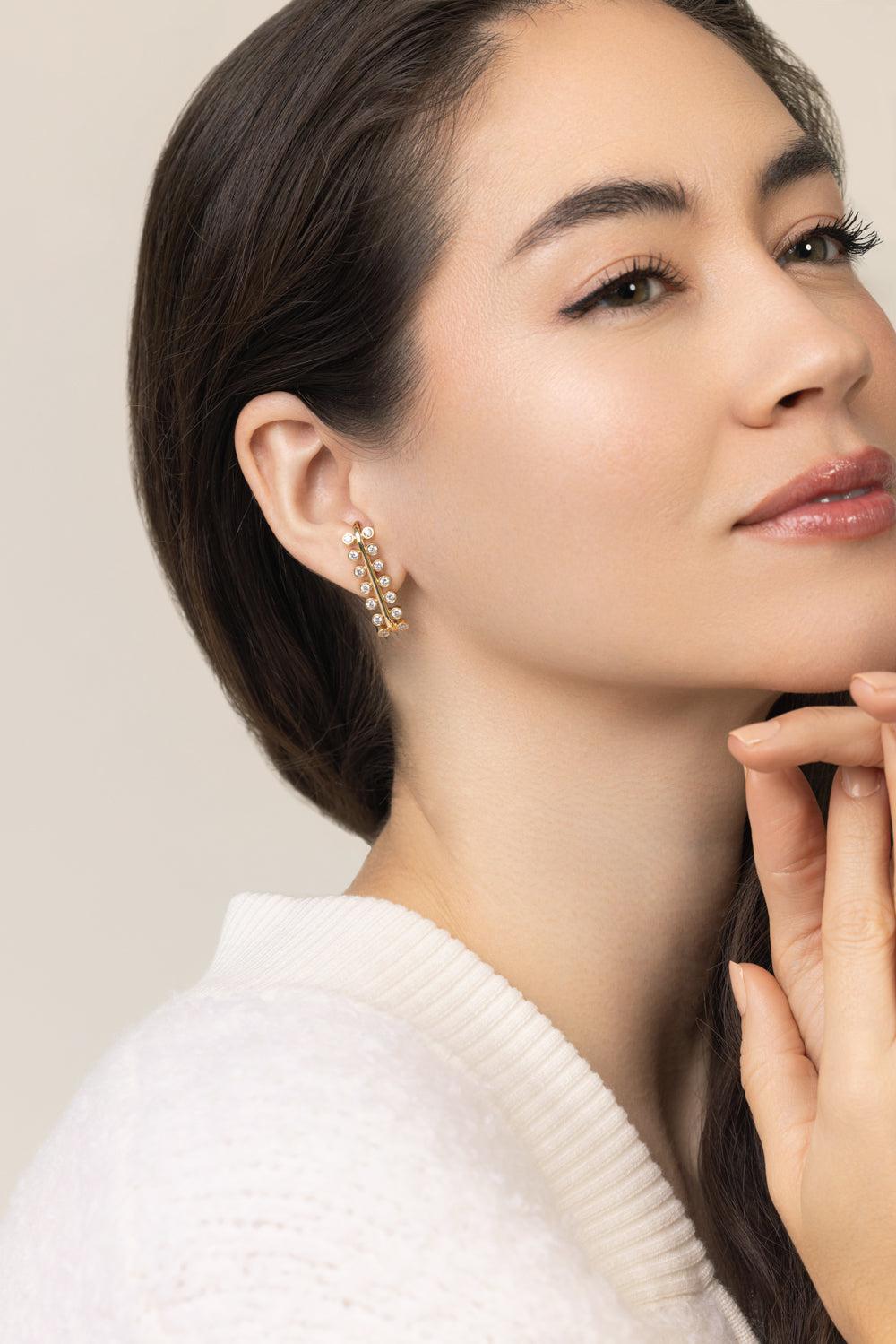 Diamond Drop Earrings-YELLOW GOLD-JEWELRYFINE JEWELEARRING-DENISE CASSOU