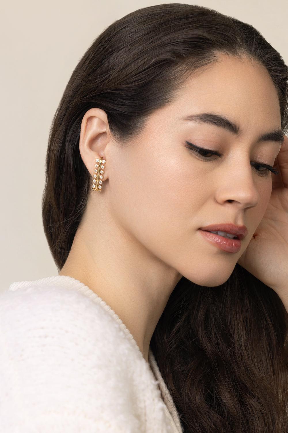 Diamond Drop Earrings-YELLOW GOLD-JEWELRYFINE JEWELEARRING-DENISE CASSOU