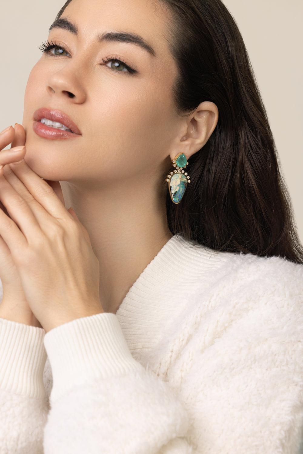 Universe Earrings-YELLOW GOLD-JEWELRYFINE JEWELEARRING-DENISE CASSOU
