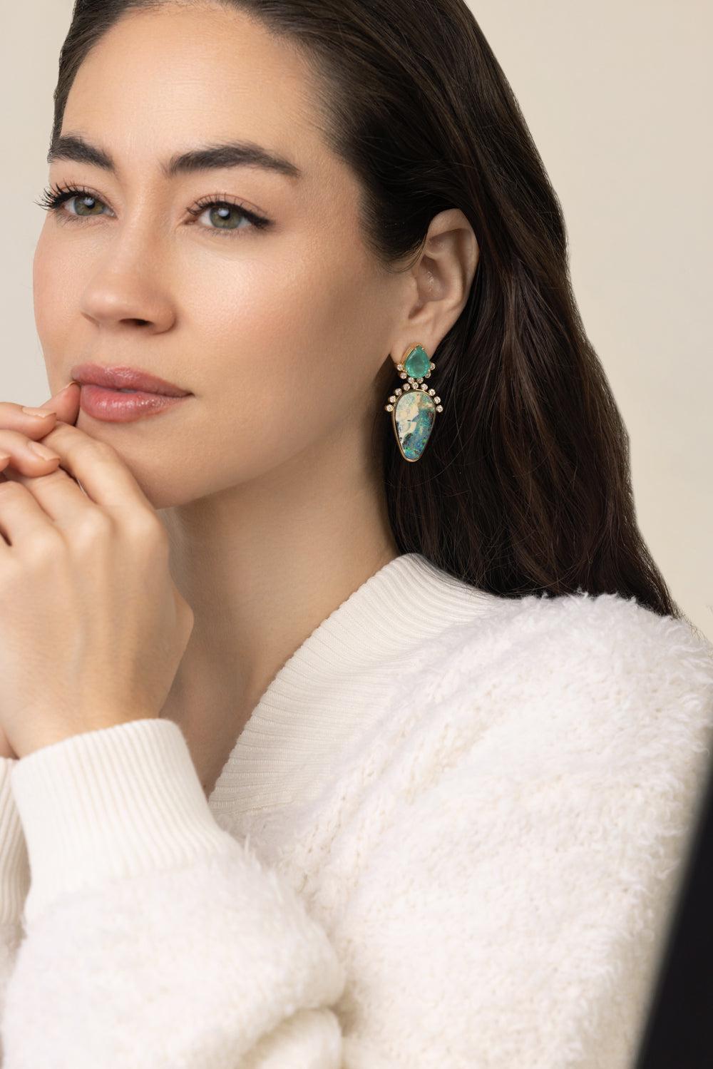 Universe Earrings-YELLOW GOLD-JEWELRYFINE JEWELEARRING-DENISE CASSOU