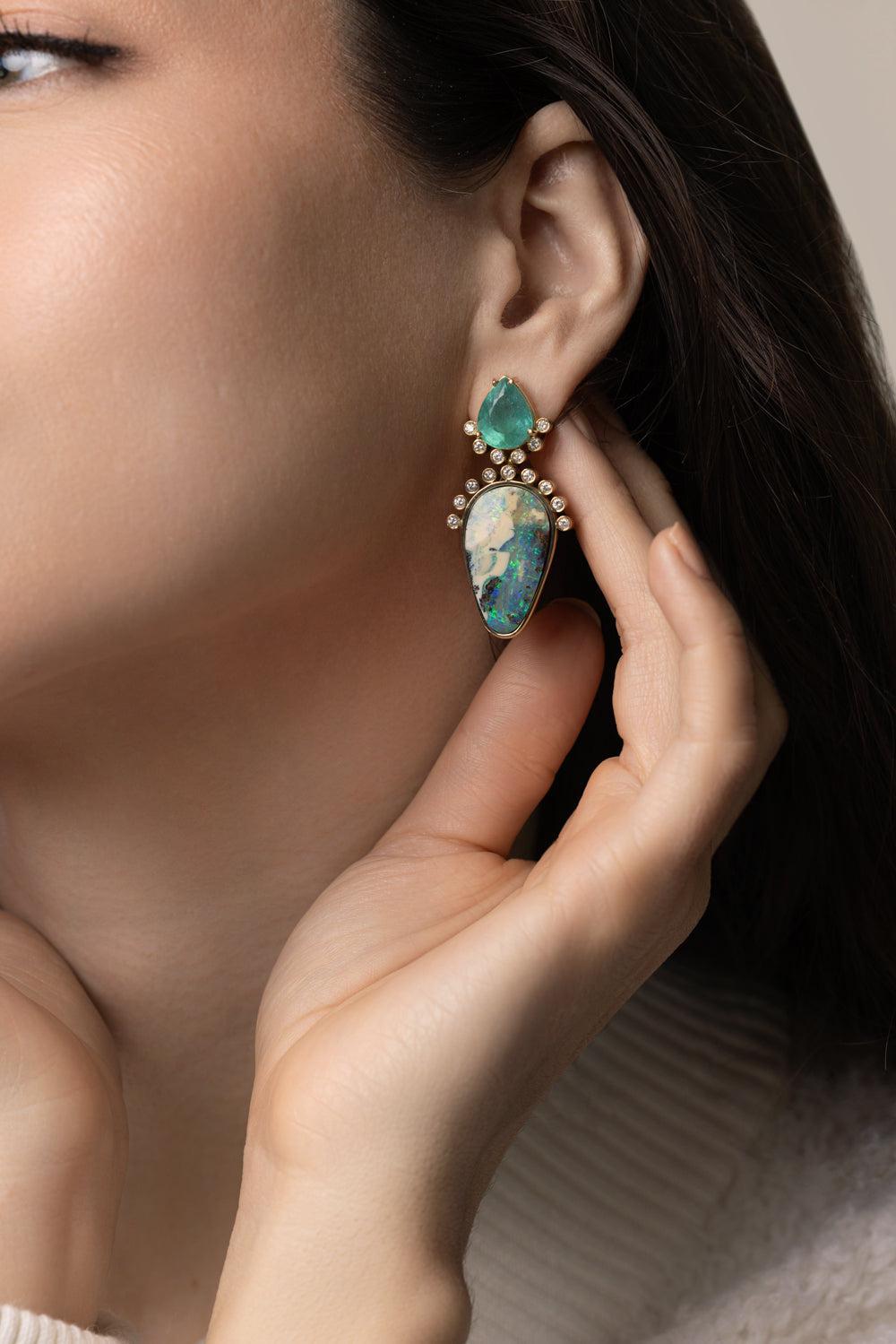 Universe Earrings-YELLOW GOLD-JEWELRYFINE JEWELEARRING-DENISE CASSOU