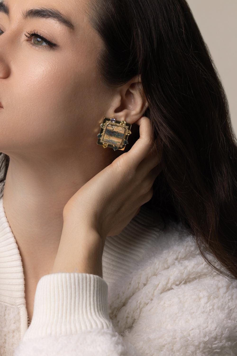 Twinkle Earrings-YELLOW GOLD-JEWELRYFINE JEWELEARRING-DENISE CASSOU