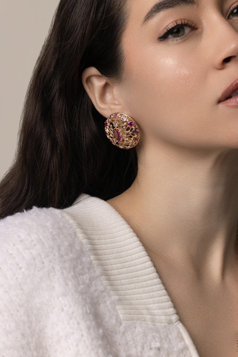 Celestial Night Earrings-YELLOW GOLD-JEWELRYFINE JEWELEARRING-DENISE CASSOU