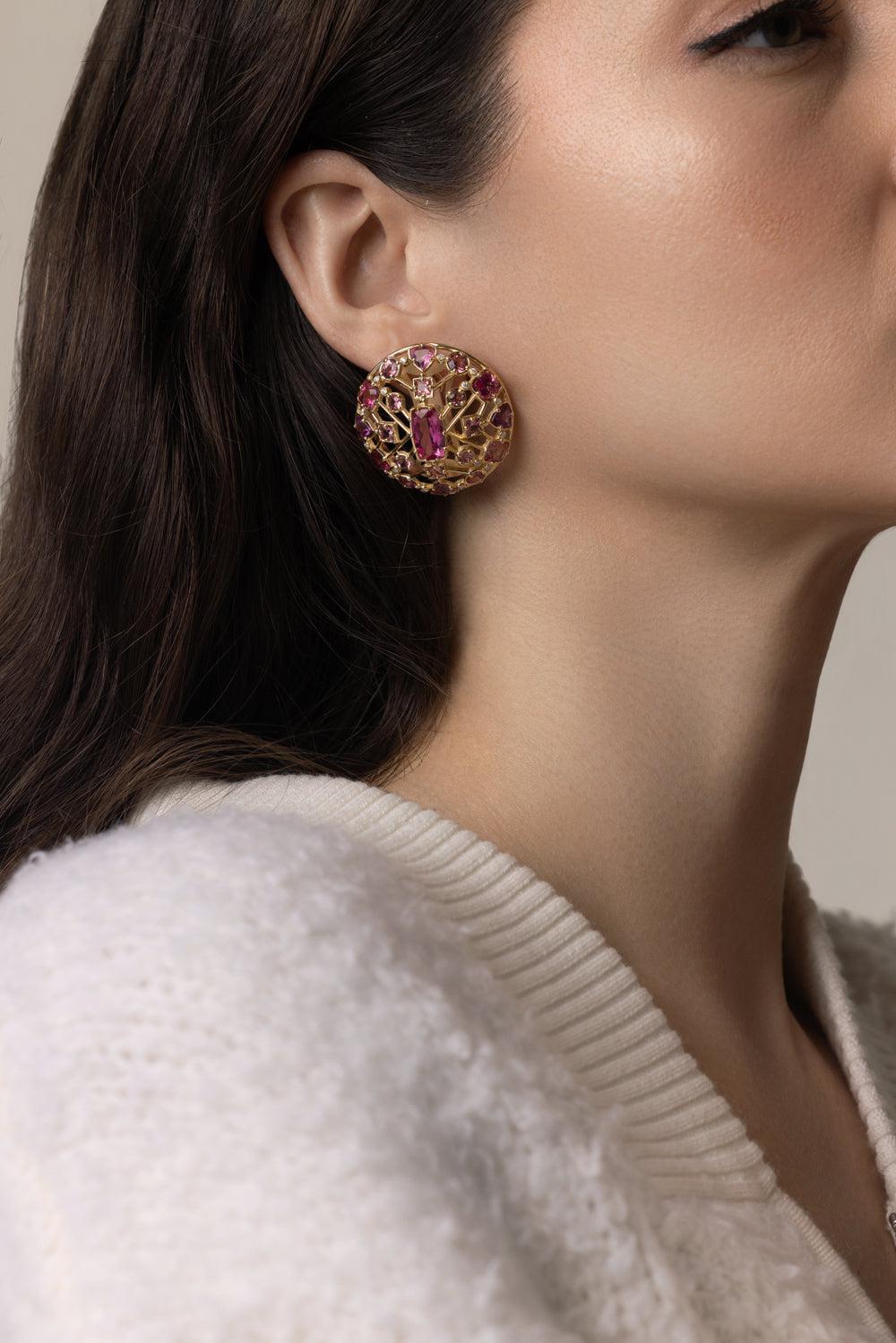 Celestial Night Earrings-YELLOW GOLD-JEWELRYFINE JEWELEARRING-DENISE CASSOU