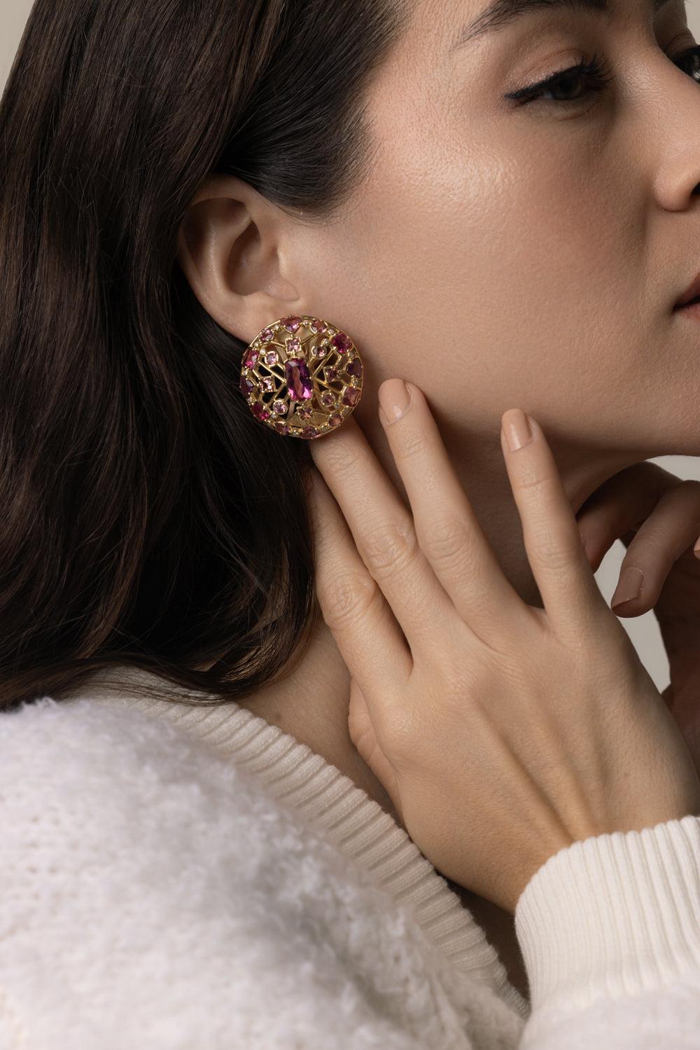 Celestial Night Earrings-YELLOW GOLD-JEWELRYFINE JEWELEARRING-DENISE CASSOU