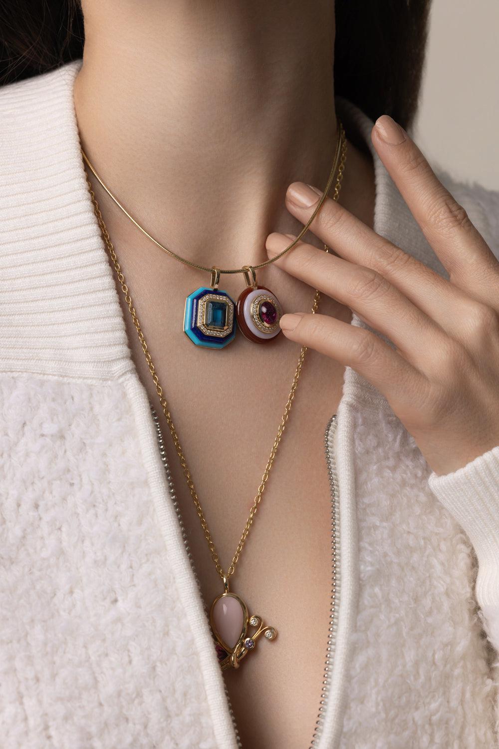 Omega Collar Necklace-YELLOW GOLD-JEWELRYFINE JEWELNECKLACE O-MASON & BOOKS