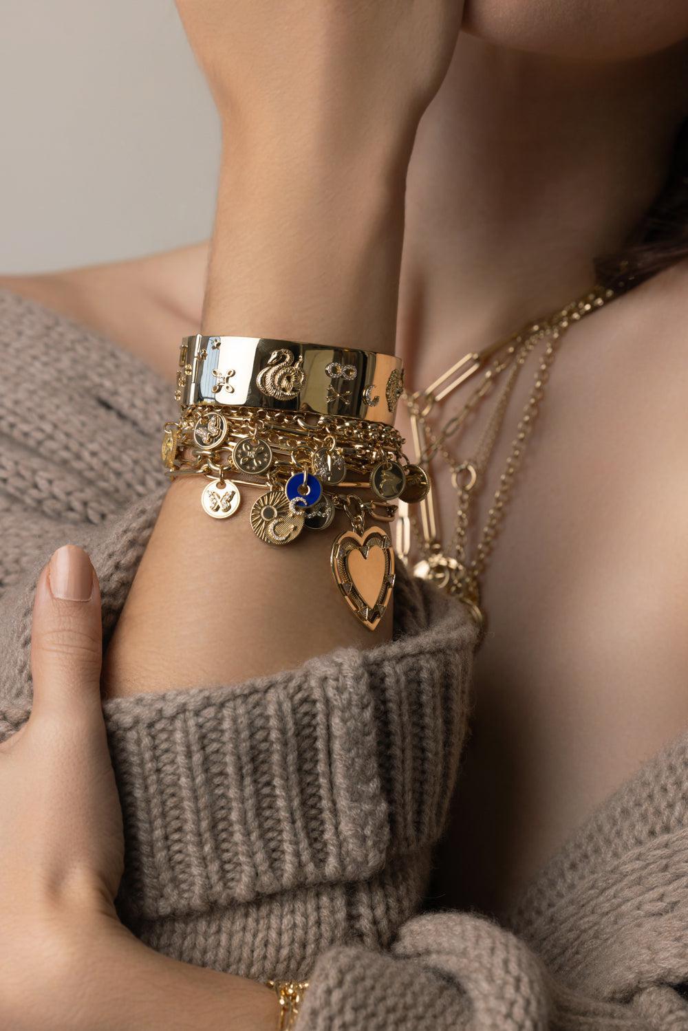 Sister Hook - Medium Belcher Bracelet-YELLOW GOLD-JEWELRYFINE JEWELBRACELET O-FOUNDRAE