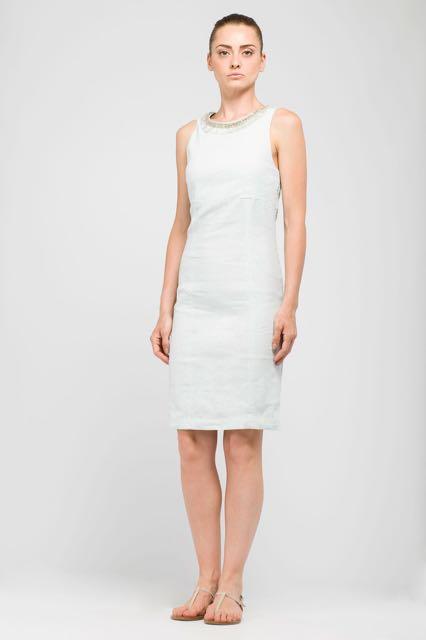 120% LINO-Linen Embellished Dress-