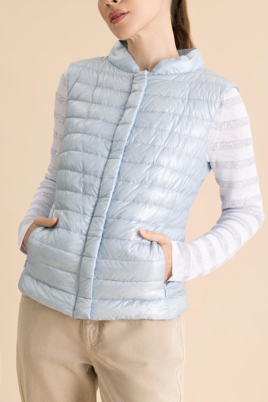 Giulia Vest - Light Blue-BLUE-38-CLOTHINGJACKETVESTS-HERNO