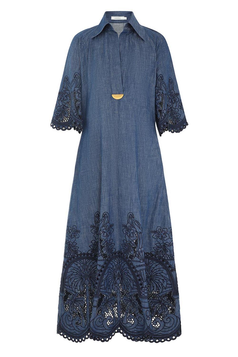 Coco Embroidered Dress-RAILWYBL-1-CLOTHINGDRESSCASUAL-ZIMMERMANN