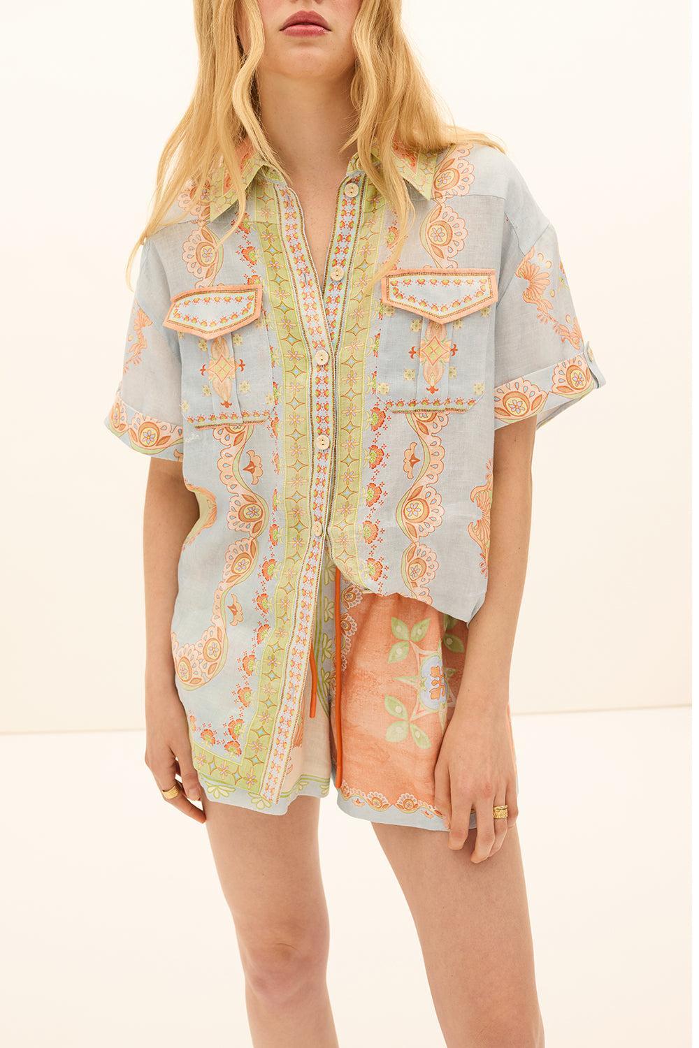 Matthiola Oversized Tee-MULTI-0-CLOTHINGTOPBLOUSE-KATE FORD
