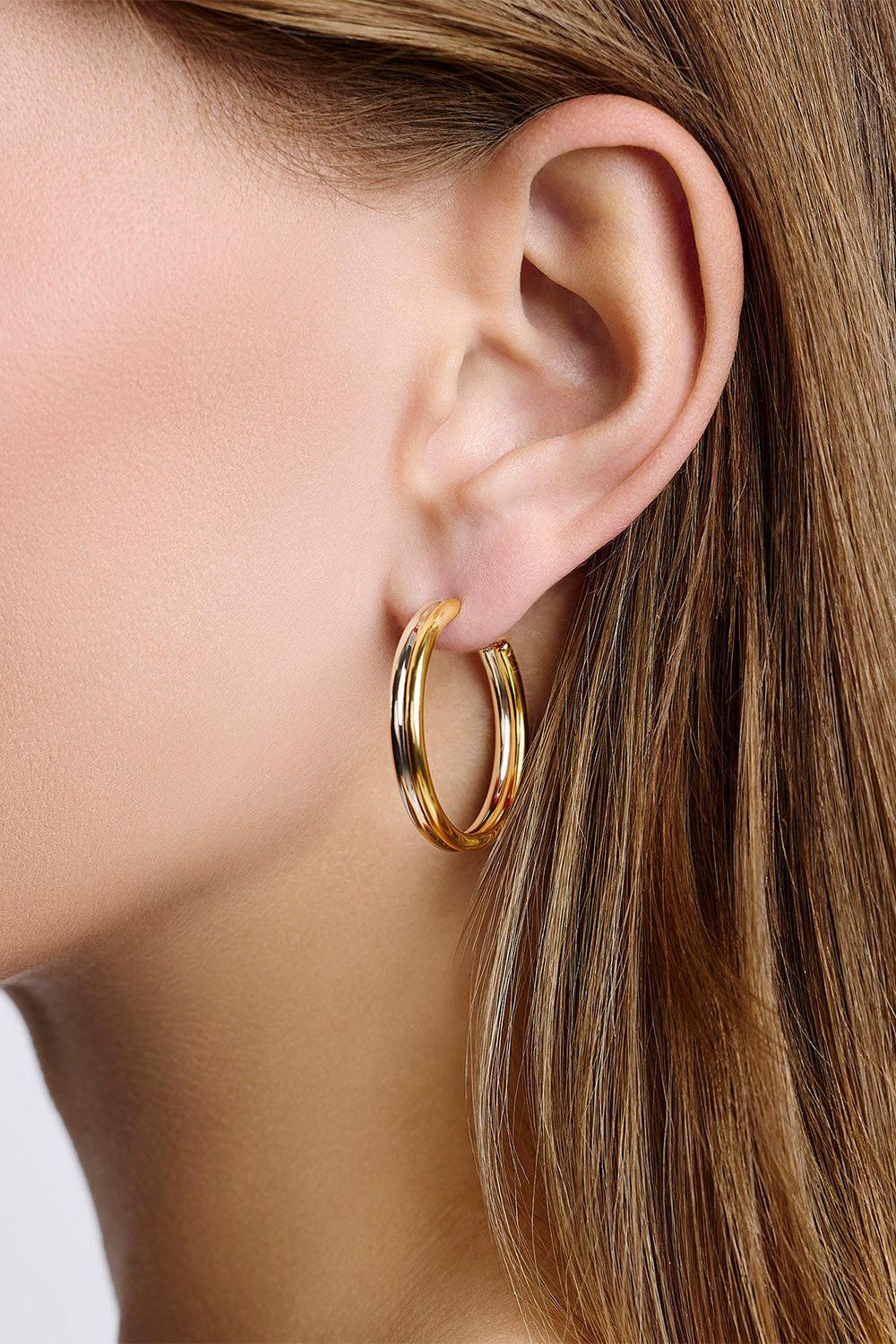 Two-Tone Thread Baby Hoop Earrings - 1.5in-WHT YLW-JEWELRYBOUTIQUEEARRING-JENNIFER FISHER