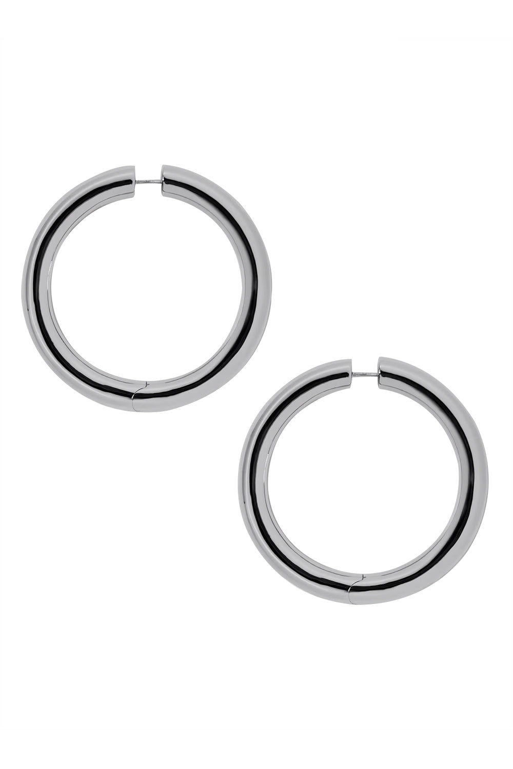 Baby Samira Hinged Hoop Earrings - Silver - 1.5in