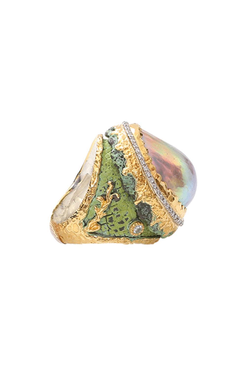 Cherry Blossom Freshwater Pearl Ring-SILVER-6.5-JEWELRYFINE JEWELRING-VICTOR VELYAN