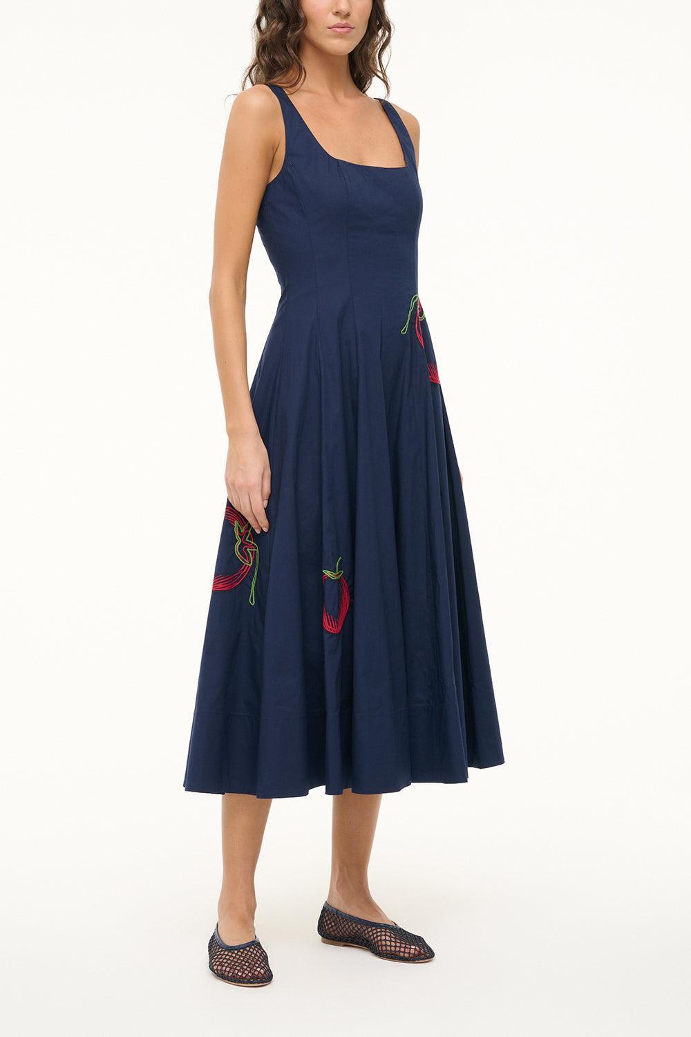 Wells Dress - Navy Roma-NAVYROMA-2-CLOTHINGDRESSCASUAL-STAUD