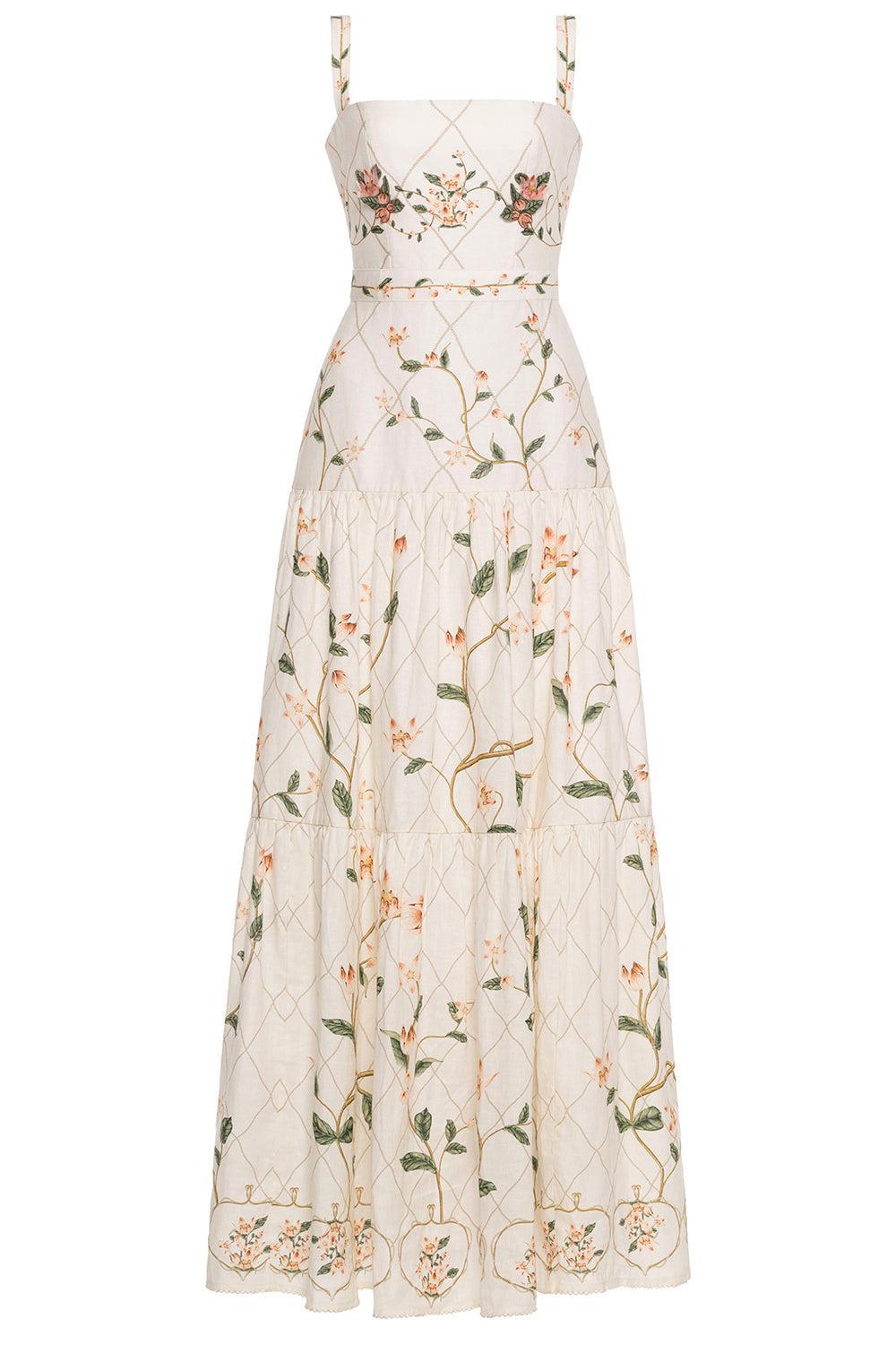 Lima Navegante Maxi Dress-CREAM-XS-CLOTHINGDRESSCASUAL-AGUA BY AGUA BENDITA