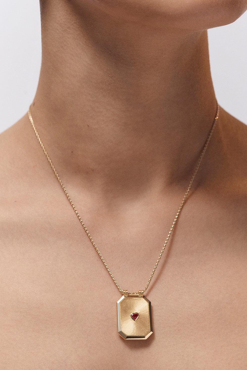 Love Scapular Chain Necklace-YELLOW GOLD-JEWELRYFINE JEWELNECKLACE O-MARIE LICHTENBERG