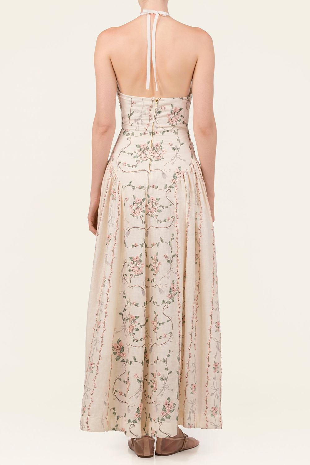 Balsa Navegante Midi Dress-CREAM-XS-CLOTHINGDRESSCASUAL-AGUA BY AGUA BENDITA