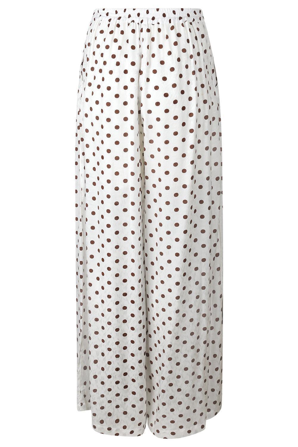 Marta Pant - Brown Polka Dot-POLKADOT-XS-CLOTHINGPANTWIDE LEG-CHRISTY LYNN