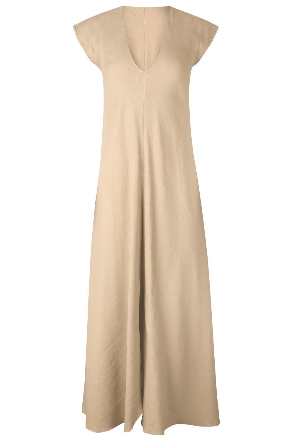 Doves Maxi Dress - Sand-BROWN-P-CLOTHINGDRESSCASUAL-PETER COHEN