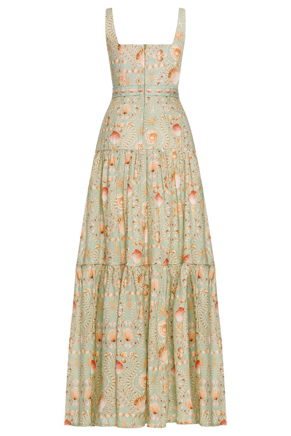 Abeja Playa Maxi Dress-GREEN-XS-CLOTHINGDRESSCASUAL-AGUA BY AGUA BENDITA