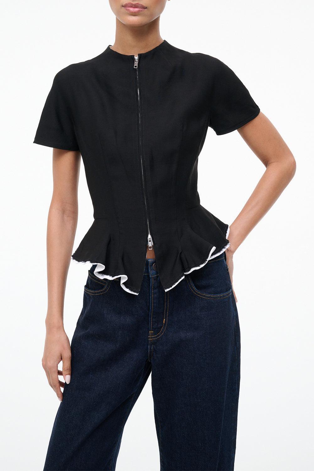 Maelle Top-BLACK-2-CLOTHINGTOPKNITS-STAUD