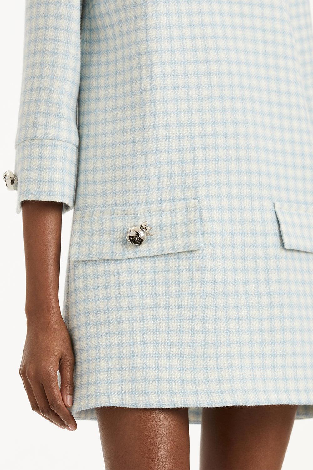 Checked Day Dress-BLUE-8-CLOTHINGDRESSCASUAL-OSCAR DE LA RENTA