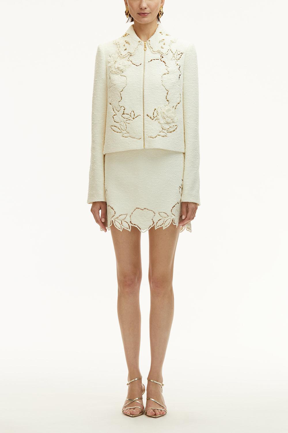  Cut Out Floral Mini Skirt-IVORY-2-CLOTHINGSKIRTMINI-OSCAR DE LA RENTA 