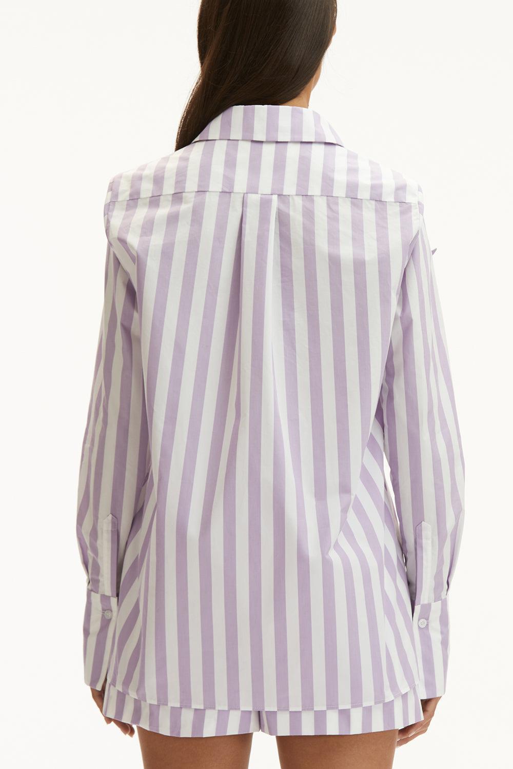 Striped Cut Out Short-THSTLWHT-2-CLOTHINGPANTSHORT-OSCAR DE LA RENTA
