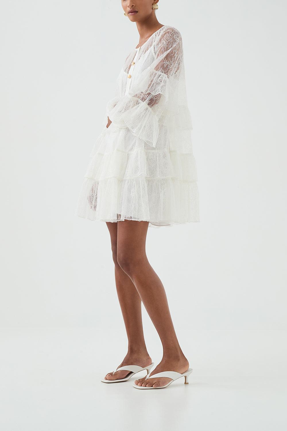 Primerose Mini Dress-IVORY-2-CLOTHINGDRESSCASUAL-AJE
