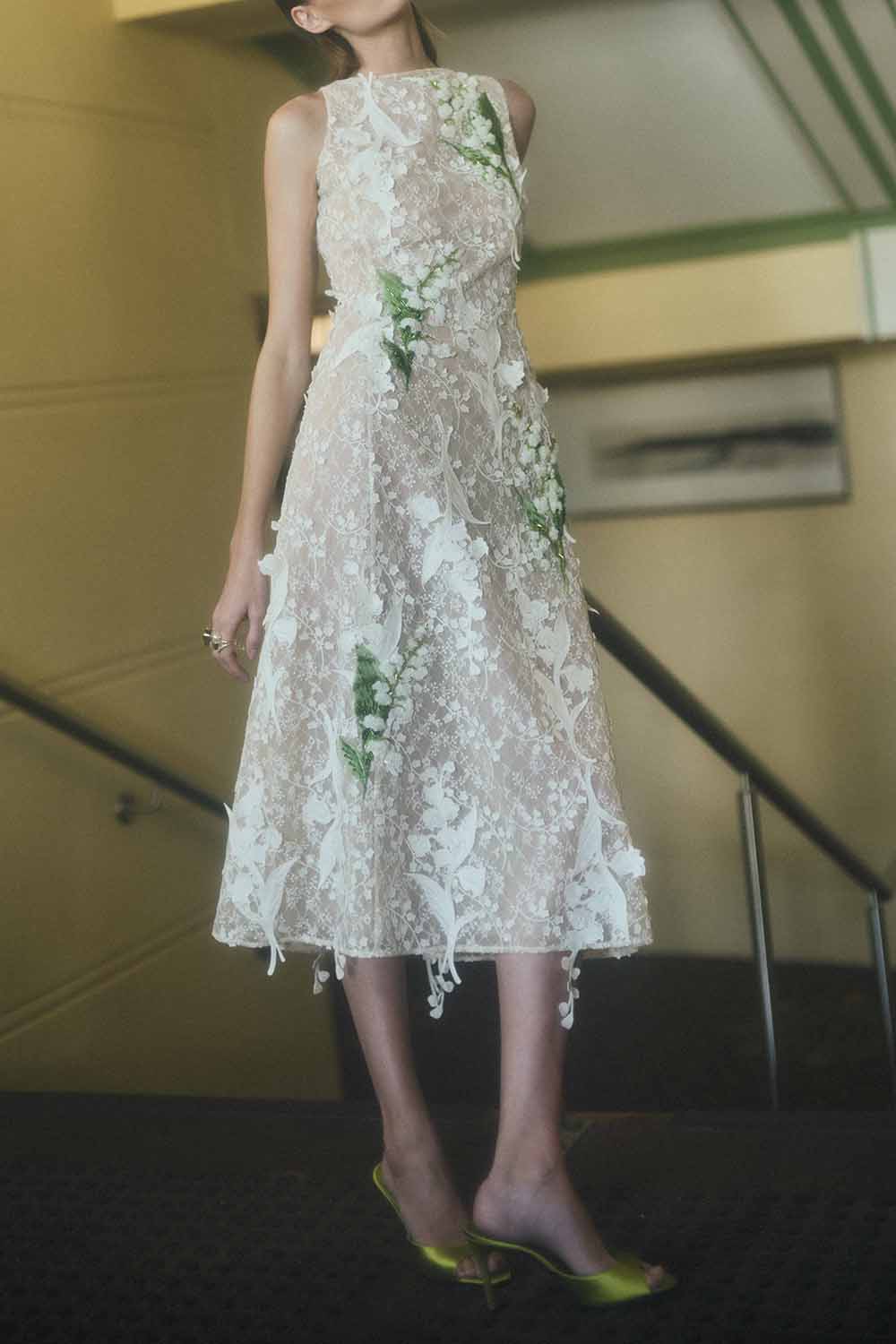 Cleo Dress - Snow-CREAM-4-CLOTHINGDRESSCOCKTAIL-LEO LIN