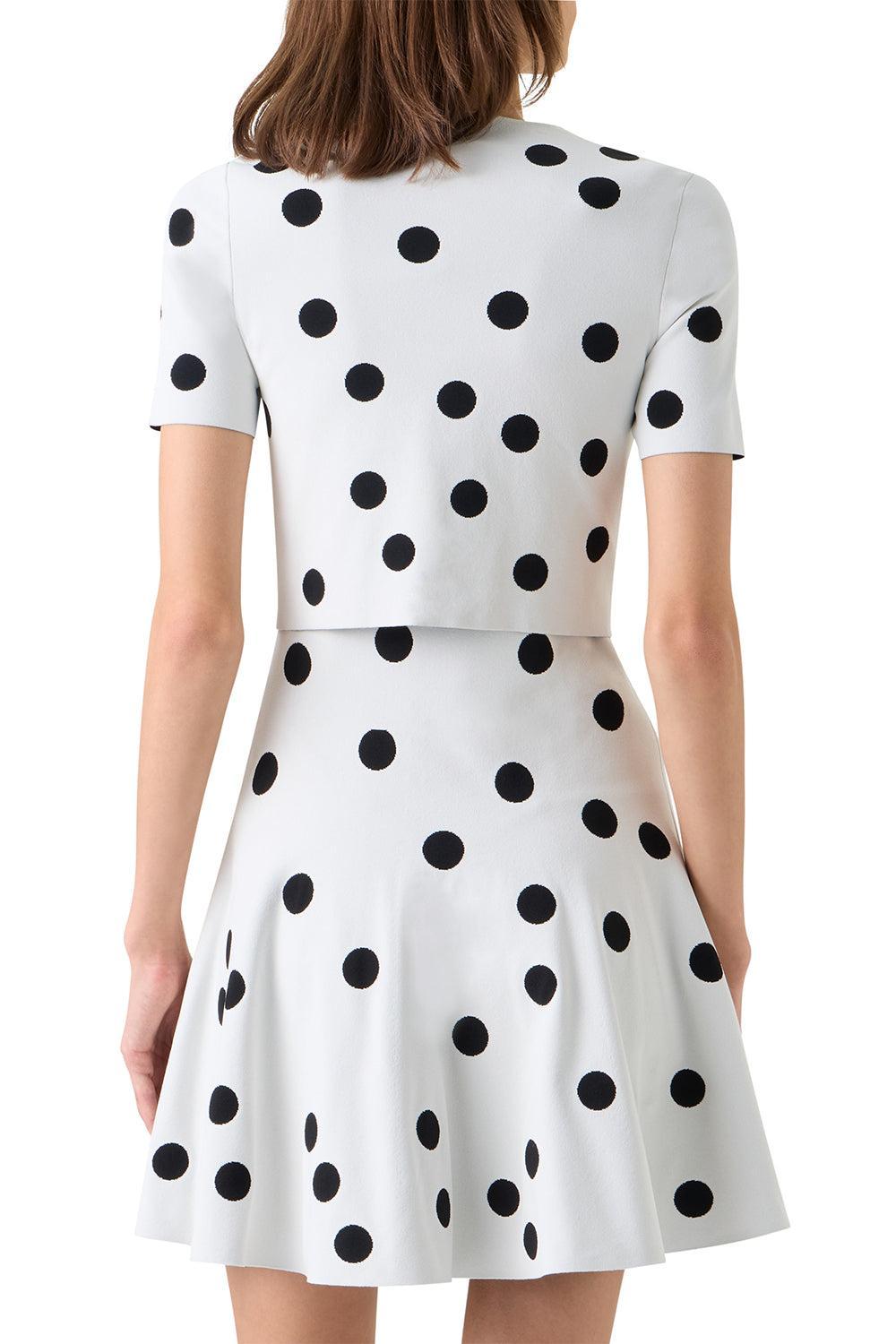 Short Sleeve Crop Cardigan-POLKADOT-2-CLOTHINGTOPCARDIGAN-AKRIS PUNTO